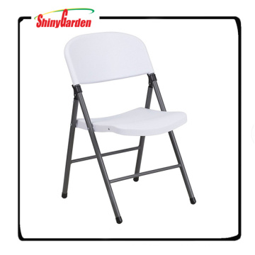 Silla plegable de plástico con asiento y respaldo moldeados